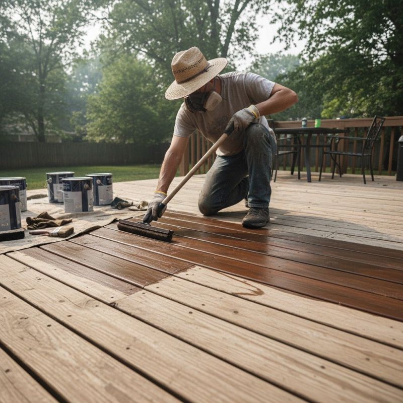 Deck Posts Painting in Waco, TX